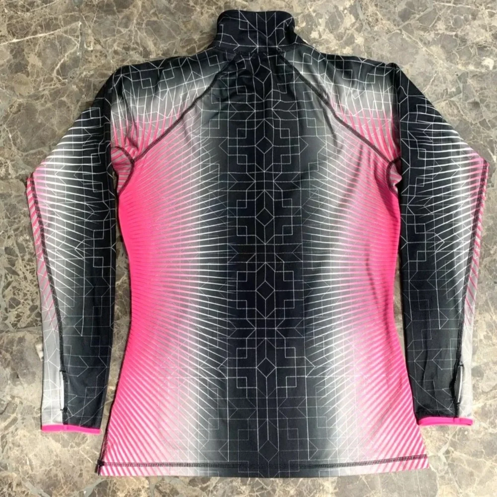Nike Pro Elite Half Zip Pullover Top Jacket Womens Sz Large Hyperwarm Run